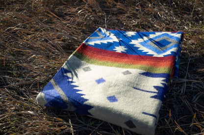Large Alpaca Wool Blanket - Light Blue-Alpaca Threadz-