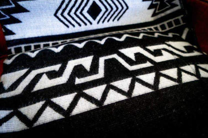 Andean Alpaca Wool Blanket - Black & White-Alpaca Threadz