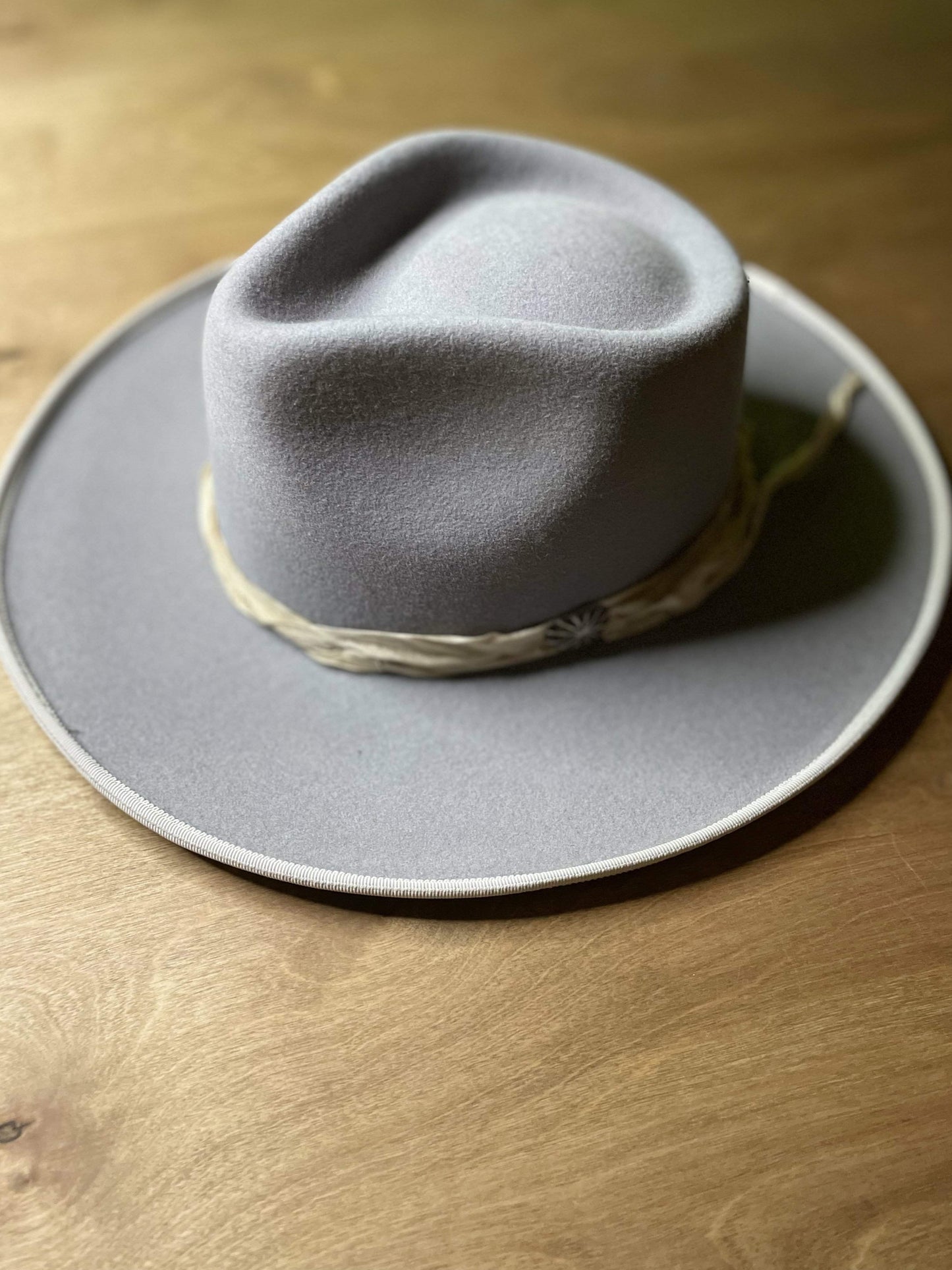 Pure Light Grey Fedora-Hampui Hats