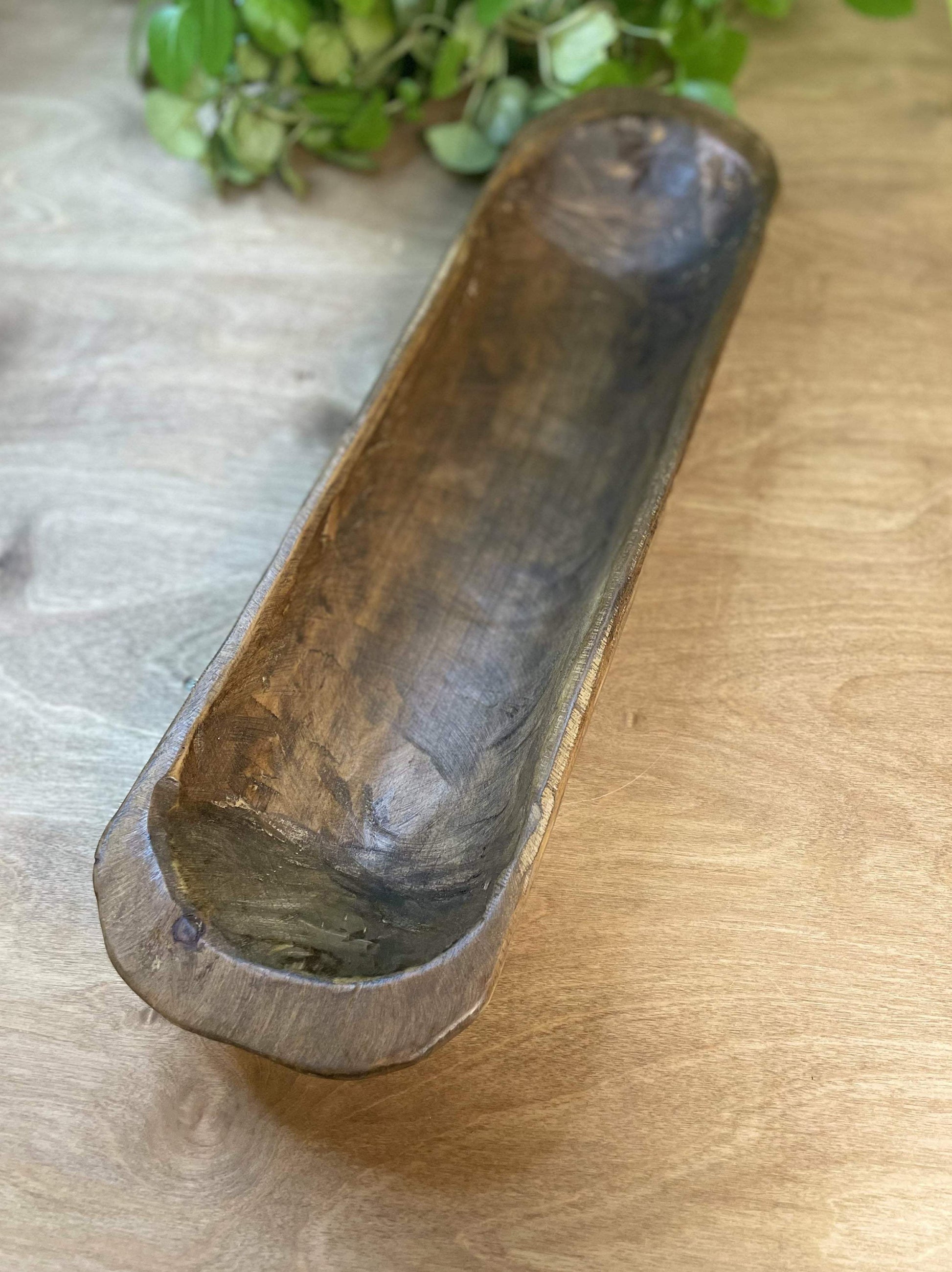 Hand Carved Baguette Bowl-Stash Style