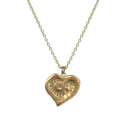 24k Gold Impression Heart Necklace-TAT2 DESIGNS