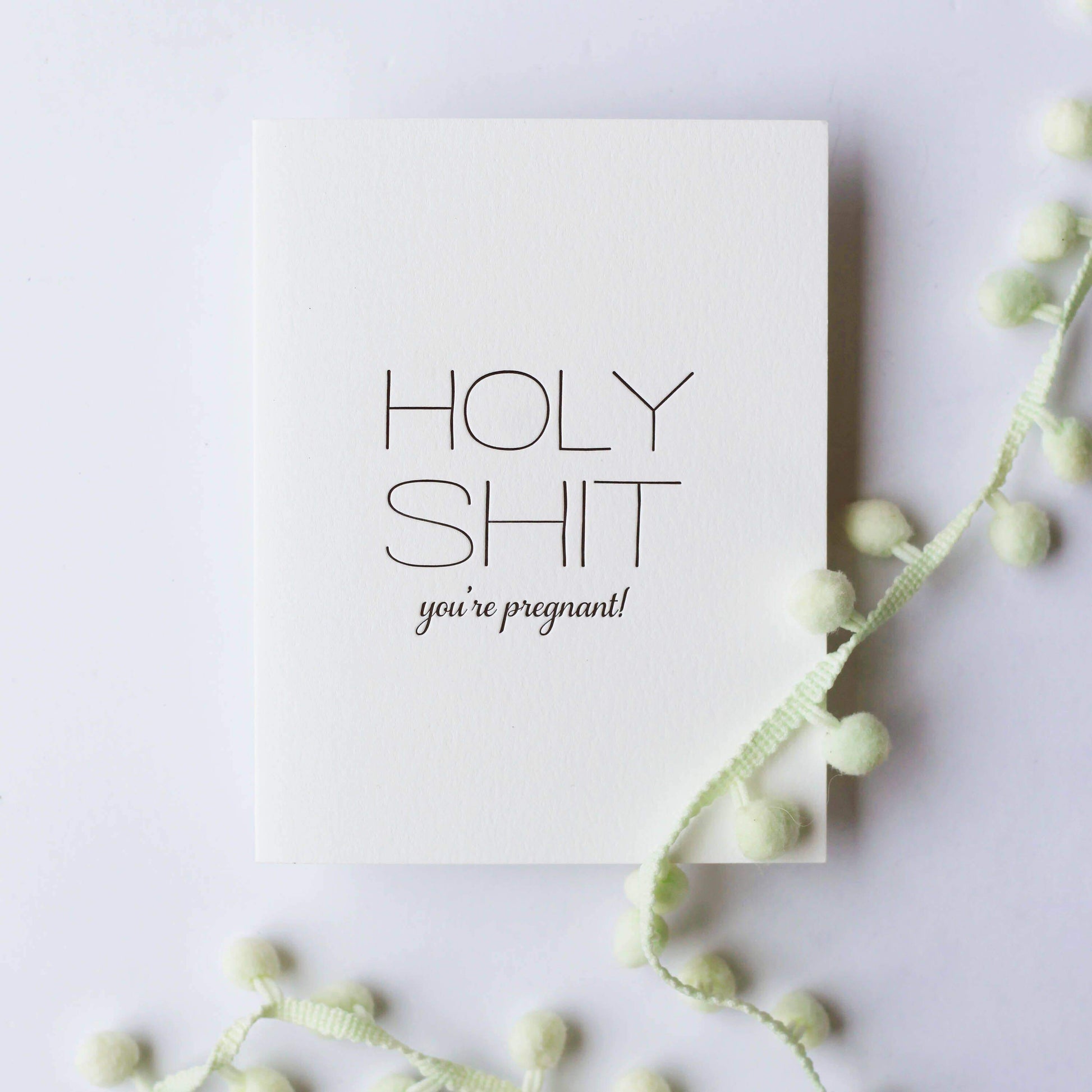Holy Sh!t You're Pregnant Card-Steel Petal Press