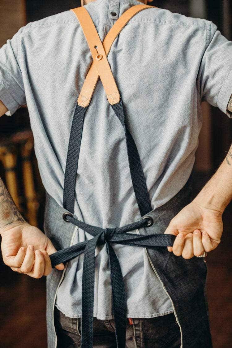 Chambray Stag Lee Apron-Stagger Lee Goods-apron,Bar,chambray,kitchen