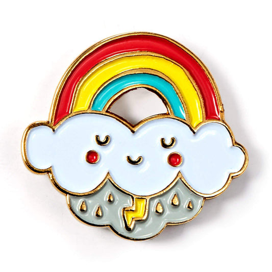 Rainbow Cloud Pin-Badge Bomb
