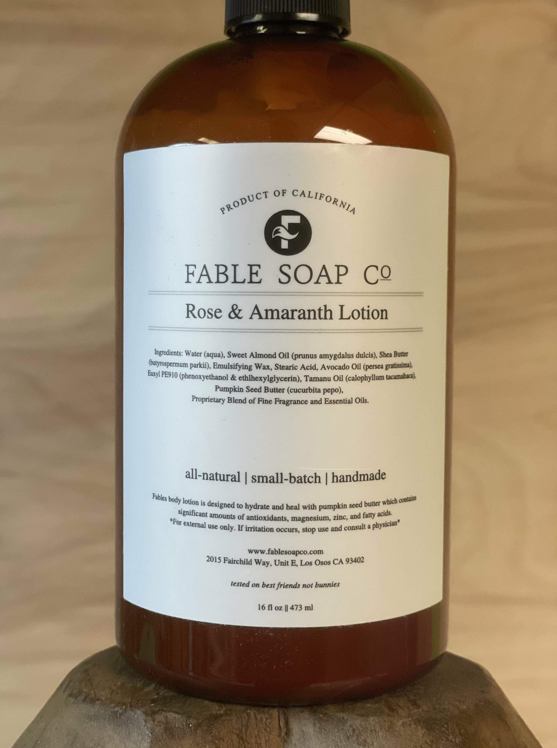 Rose & Amaranth Body Lotion-Fable Soap Co.