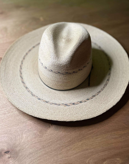 Las Palmas Palm Straw Fedora-Hampui Hats