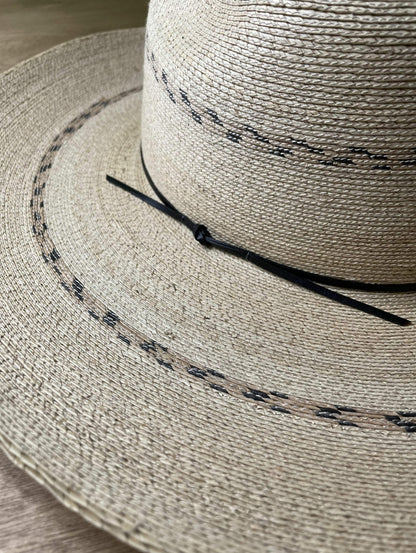 Las Palmas Palm Straw Fedora-Hampui Hats