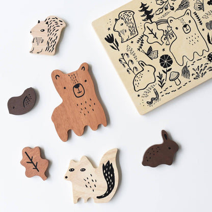 Woodland Animals Tray Puzzle-Wee Gallery-