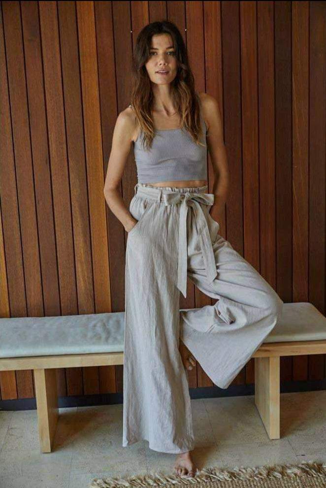 Wide Leg Cotton Pants-By Together